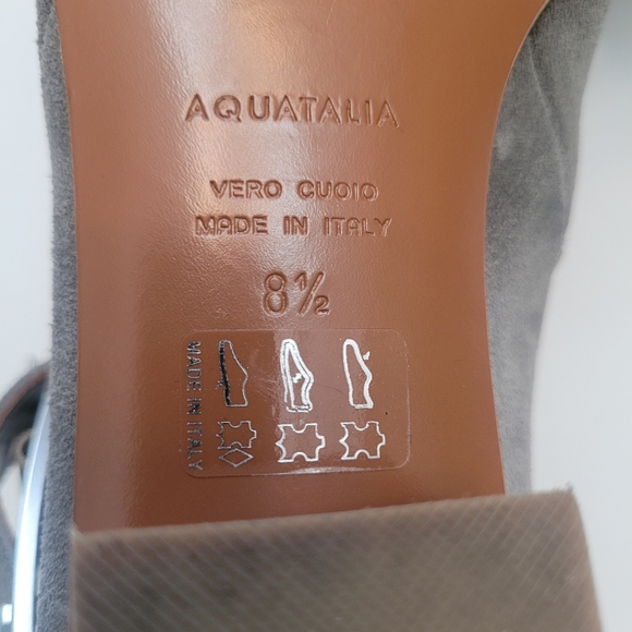 Aquatalia Gray Ankle Boots with Buckle - Picture 11 of 12